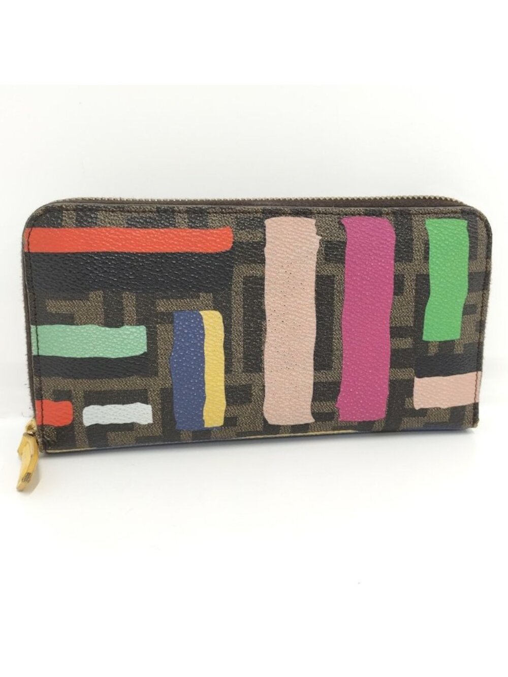 Fendi Zucca Multi Zip Around Wallet